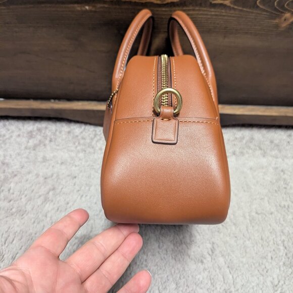 Coach Borough Bowling Bag in Saddle - Picture 6 of 9